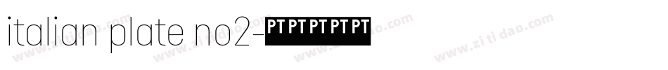 italian plate no2字体转换